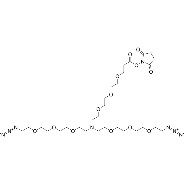 N-(NHS-PEG3)-N-bis(PEG3-azide) 2182602-16-8